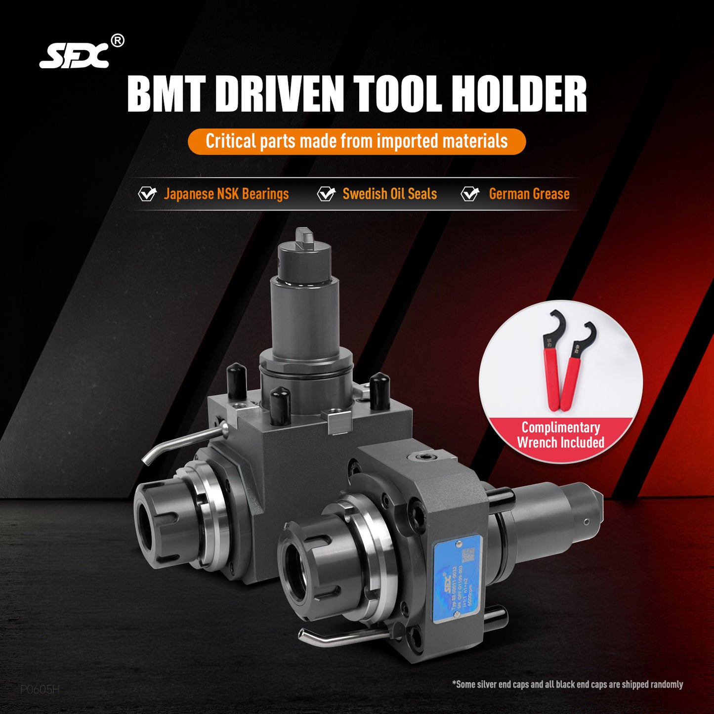 SFX MT45 BMT55 BMT65 Driven Tool Holders BMT Axial and Radial Live Tool Holders