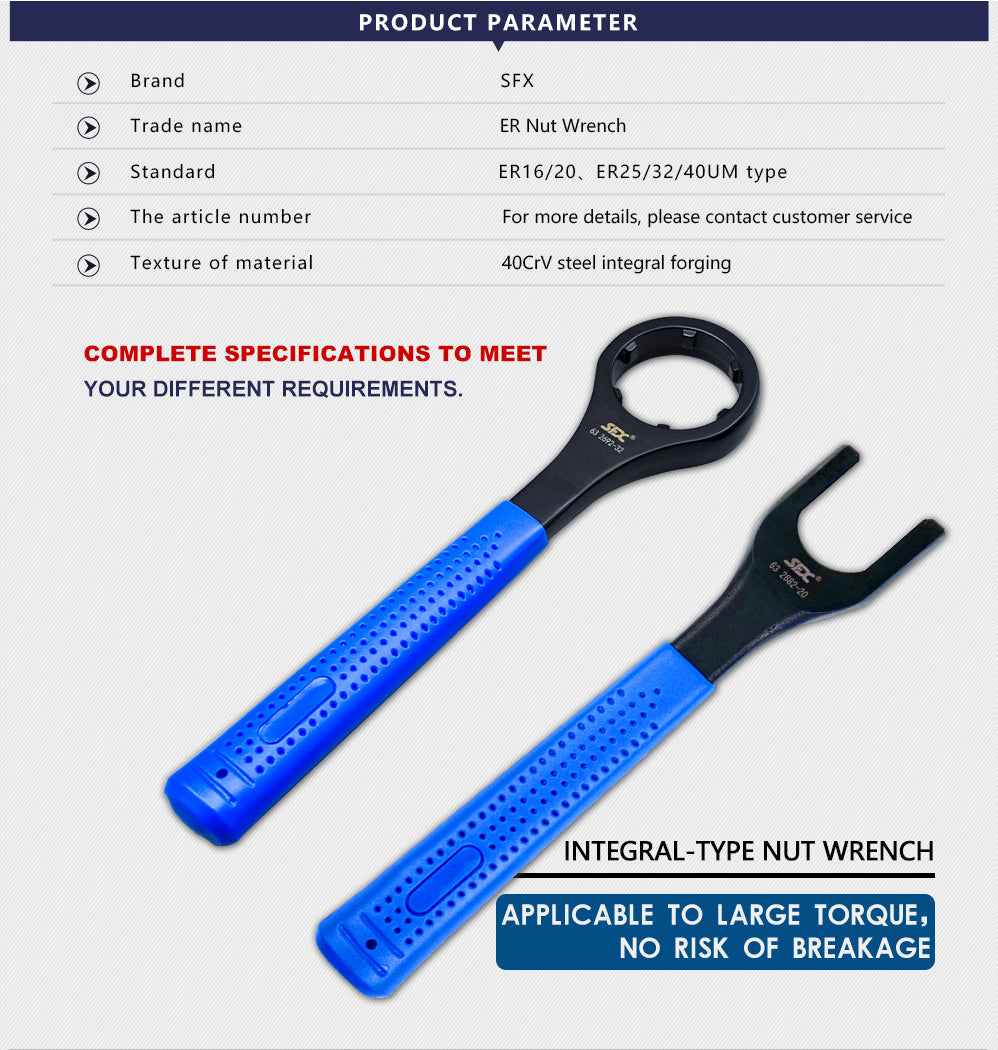 SFX ER Nut Wrench High Quality Integral Type Nut Spanner