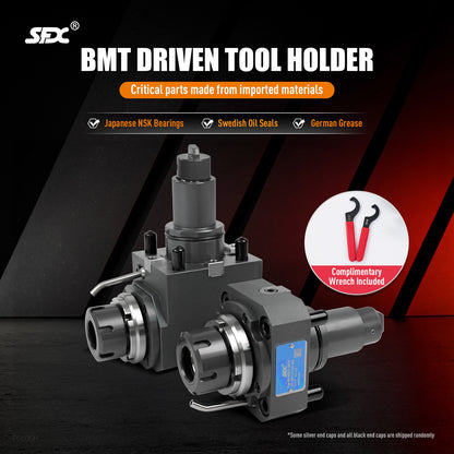 SFX MT45 BMT55 BMT65 Driven Tool Holders BMT Axial and Radial Live Tool Holders