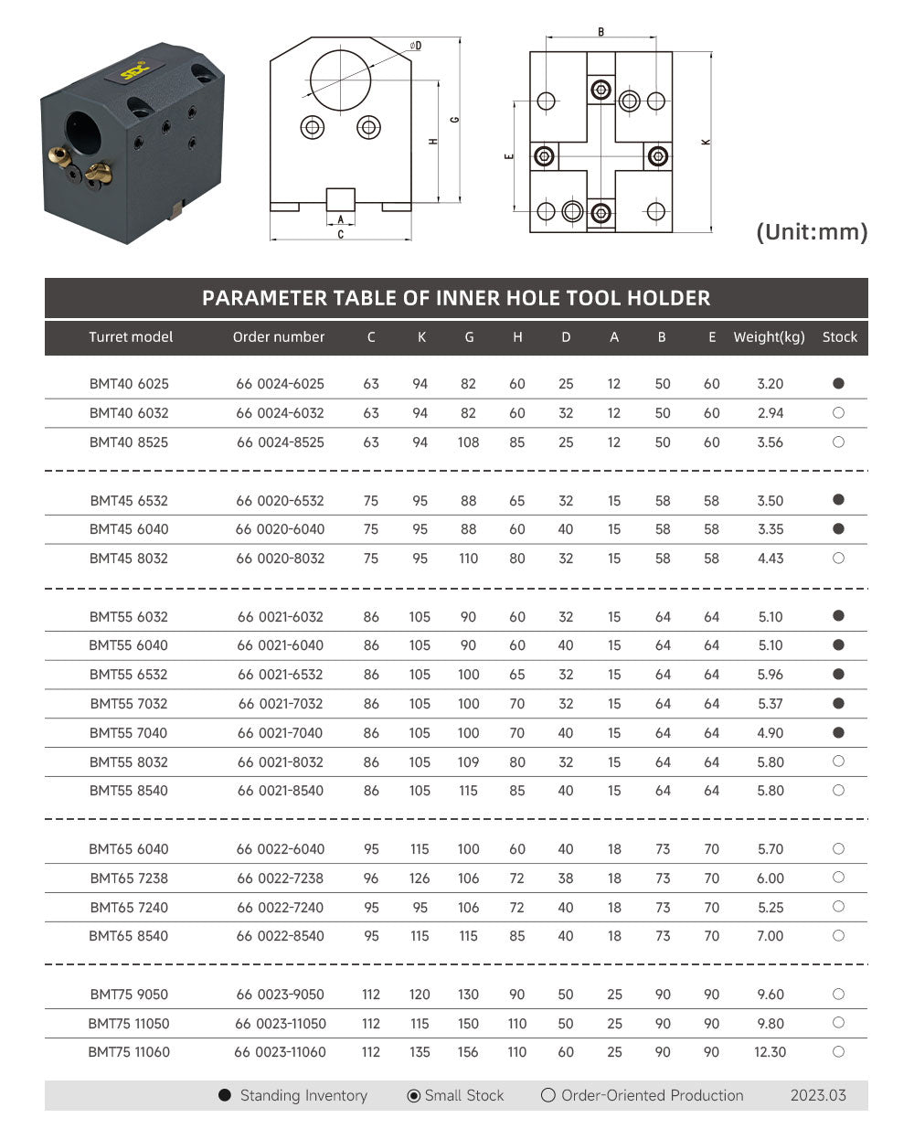 SFX Inner Hole BMT Static Tool Holders Borting Bar Tool Holders