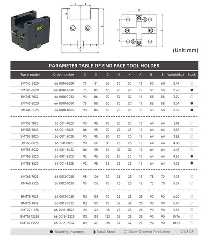SFX End Face BMT Static Tool Holders for Fast Precise CNC Machining