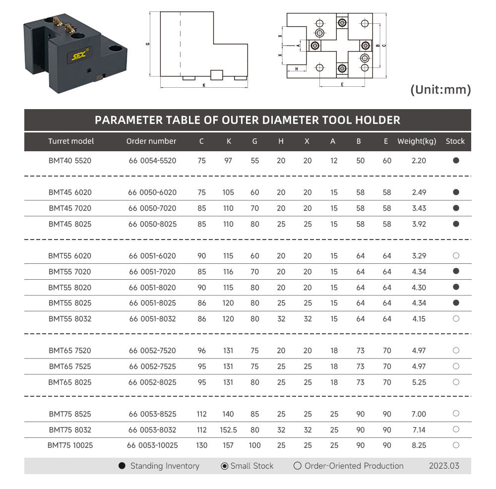 SFX Out Diameter BMT Static Tool Blocks for Demanding CNC Turning Applications