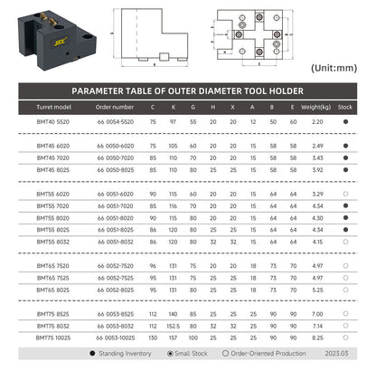SFX Out Diameter BMT Static Tool Blocks for Demanding CNC Turning Applications