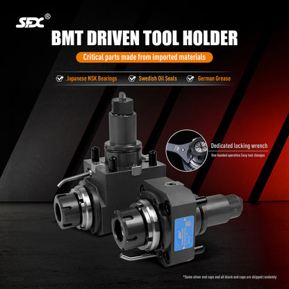 SFX BMT40 BMT45 BMT55 BMT65 Driven Tool Holders BMT Axial and Radial Live Tool Holders