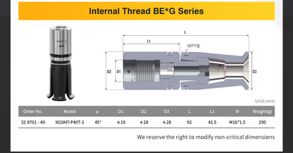 SFX BT DIN CAT Internal Thread CNC Spindle Pull Claw Four-petal Spindle Gripper